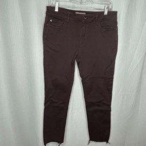 DL1961 Burgundy‎ Red Margaux Instasculpt Ankle Skinny Jeans.
